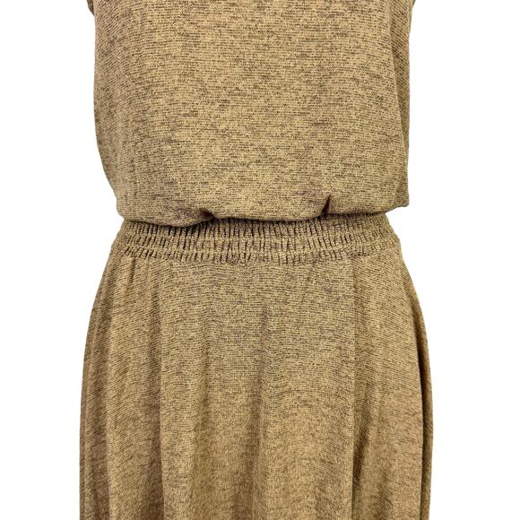 Soft Surroundings NWT Kerry Tan Speckled Cowl Neck Neutral Sleeveless Dress - Picture 6 of 8